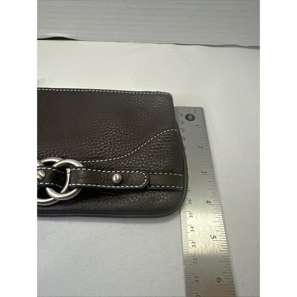 Wilson's Leather Purse ~ Wristlet ~ Wallet‎ Brown Silver Tone Metal - Picture 8 of 8